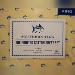 New Southern Tide King Size 6pc sheet set Skipjack, Yellow